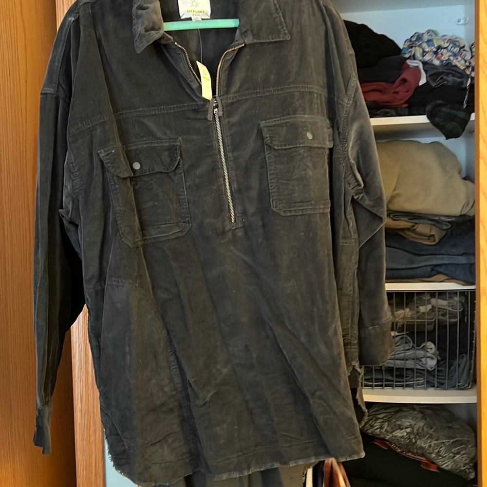 Offline by Aerie Corduroy Zip Up NWT
